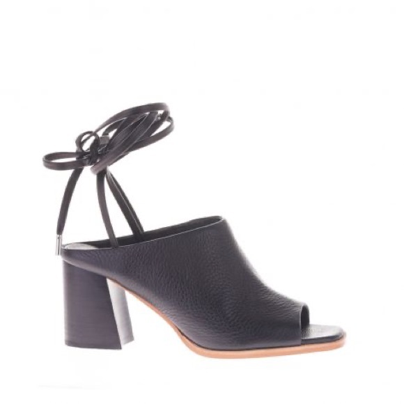 NIB Sol Sana Rango Leather Ankle Wrap Mules - Picture 3 of 5